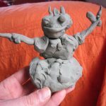 Schneemann aus Knete