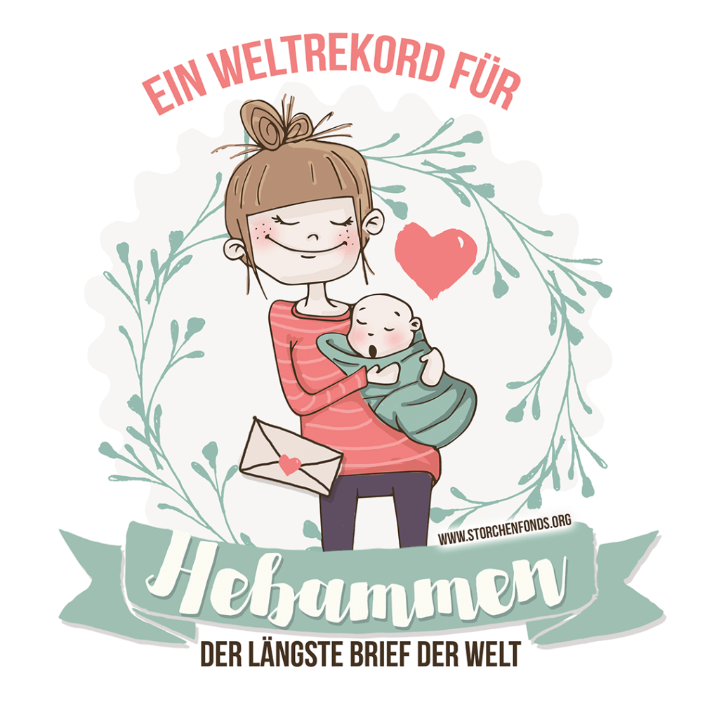 Weltrekord für Hebammen: Eltern, Blogger und Geburtshelfer in Deutschland stellen einen Weltrekord auf und schreiben den längsten Brief der Welt. Für die Zukunft der Hebammen